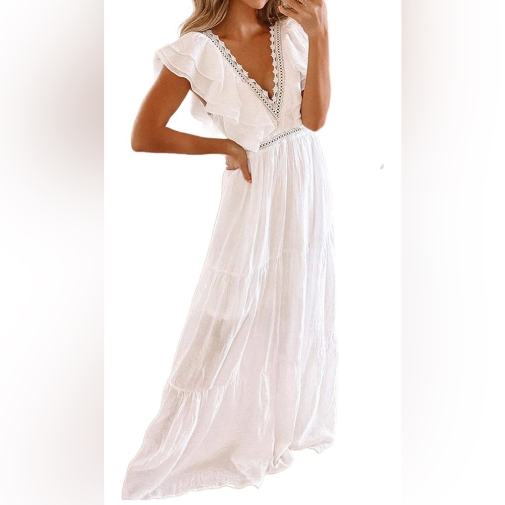 Elegant White Maxi Dress